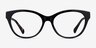 Ralph RA7141 Shiny Black AcetateEyeglass Frames from EyeBuyDirect, Front View