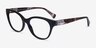 Ralph RA7141 Shiny Black AcetateEyeglass Frames from EyeBuyDirect, Angle View