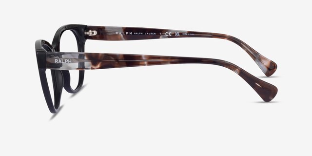 Ralph RA7141 Shiny Black AcetateEyeglass Frames from EyeBuyDirect, Side View