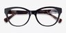 Ralph RA7141 Shiny Black AcetateEyeglass Frames from EyeBuyDirect, Closed View