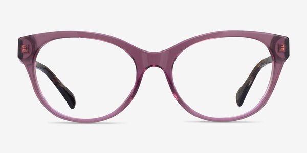 Ralph RA7141 Shiny Transparent Purple Acétate Montures de lunettes de vue