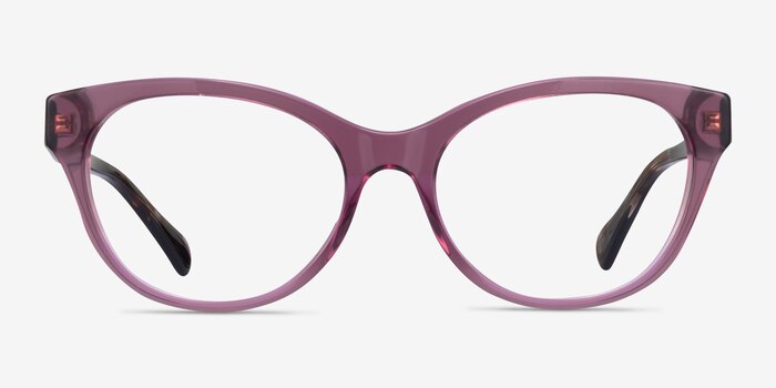 Ralph RA7141 Shiny Transparent Purple Acetate Eyeglass Frames from EyeBuyDirect