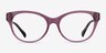 Ralph RA7141 Shiny Transparent Purple AcetateEyeglass Frames from EyeBuyDirect, Front View