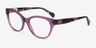 Ralph RA7141 Shiny Transparent Purple AcetateEyeglass Frames from EyeBuyDirect, Angle View
