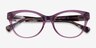 Ralph RA7141 Shiny Transparent Purple AcetateEyeglass Frames from EyeBuyDirect, Closed View