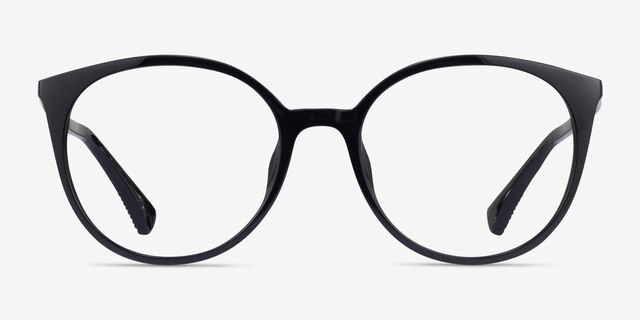 Ralph RA7145U Shiny Black PlasticEyeglass Frames from EyeBuyDirect, Front View