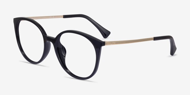 Ralph RA7145U Shiny Black PlasticEyeglass Frames from EyeBuyDirect, Angle View
