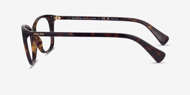 Ralph RA7146 Shiny Tortoise AcetateEyeglass Frames from EyeBuyDirect, Side View
