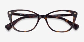 Ralph RA7146 Shiny Tortoise Acétate Montures de lunettes de vue d'EyeBuyDirect, Vue Rapprochée