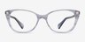 Ralph RA7146 Striped Blue Clear AcetateEyeglass Frames from EyeBuyDirect, Front View