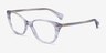 Ralph RA7146 Striped Blue Clear AcetateEyeglass Frames from EyeBuyDirect, Angle View
