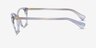 Ralph RA7146 Striped Blue Clear AcetateEyeglass Frames from EyeBuyDirect, Side View