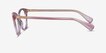 Ralph RA7146 Shiny Striped Pink AcetateEyeglass Frames from EyeBuyDirect, Side View