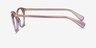Ralph RA7146 Shiny Striped Pink AcetateEyeglass Frames from EyeBuyDirect, Side View