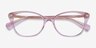 Ralph RA7146 Shiny Striped Pink AcetateEyeglass Frames from EyeBuyDirect, Closed View
