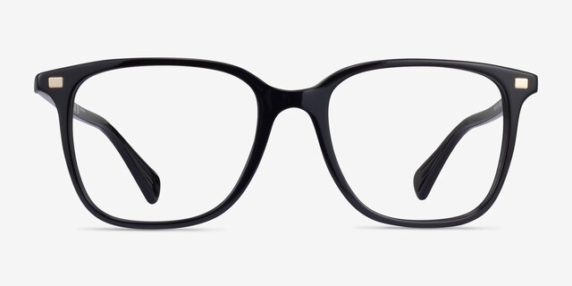 Ralph RA7147 Shiny Black AcetateEyeglass Frames from EyeBuyDirect, Front View
