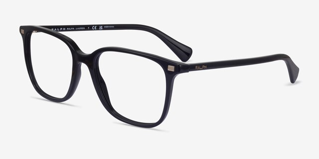 Ralph RA7147 Shiny Black AcetateEyeglass Frames from EyeBuyDirect, Angle View