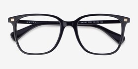 Ralph RA7147 Shiny Black Acétate Montures de lunettes de vue d'EyeBuyDirect, Vue Rapprochée