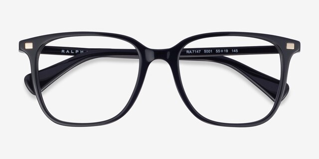 Ralph RA7147 Shiny Black AcetateEyeglass Frames from EyeBuyDirect, Closed View