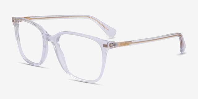Ralph RA7147 Shiny Clear AcetateEyeglass Frames from EyeBuyDirect, Angle View