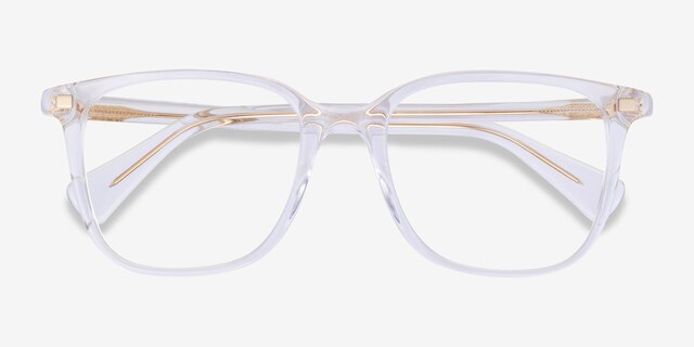 Ralph RA7147 Shiny Clear AcetateEyeglass Frames from EyeBuyDirect, Closed View