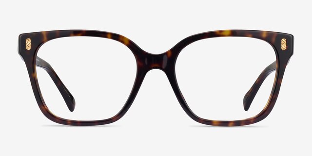 Ralph RA7158U Shiny Dark Tortoise AcetateEyeglass Frames from EyeBuyDirect, Front View