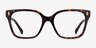 Ralph RA7158U Shiny Dark Tortoise AcetateEyeglass Frames from EyeBuyDirect, Front View
