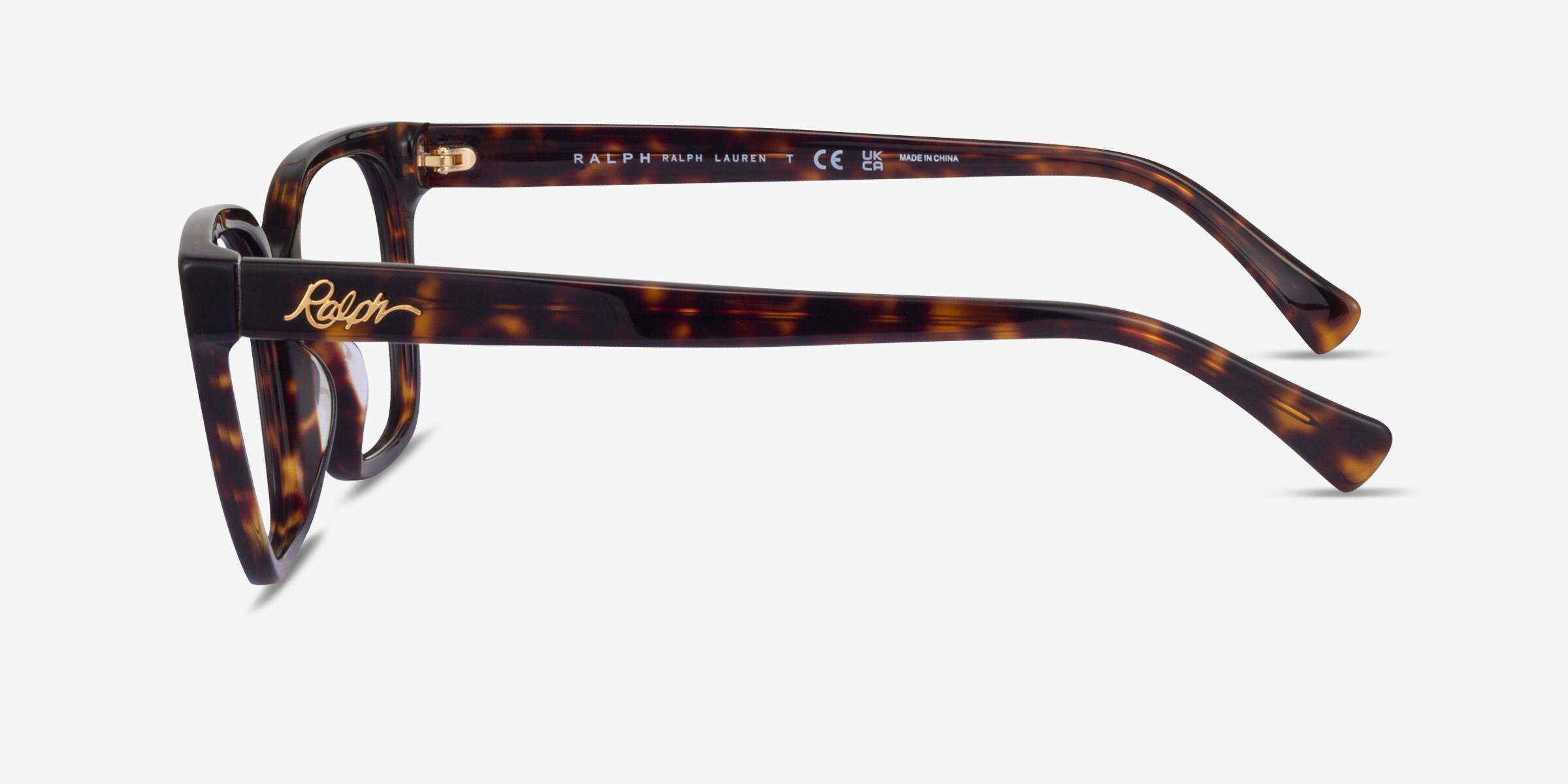Ralph RA7158U - Square Clear Brown Frame Eyeglasses