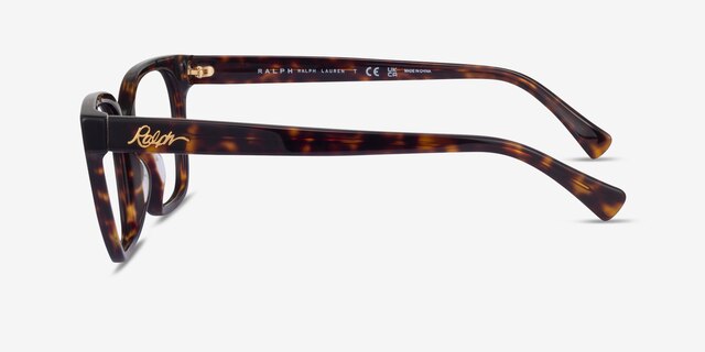 Ralph RA7158U Shiny Dark Tortoise AcetateEyeglass Frames from EyeBuyDirect, Side View