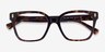 Ralph RA7158U Shiny Dark Tortoise AcetateEyeglass Frames from EyeBuyDirect, Closed View