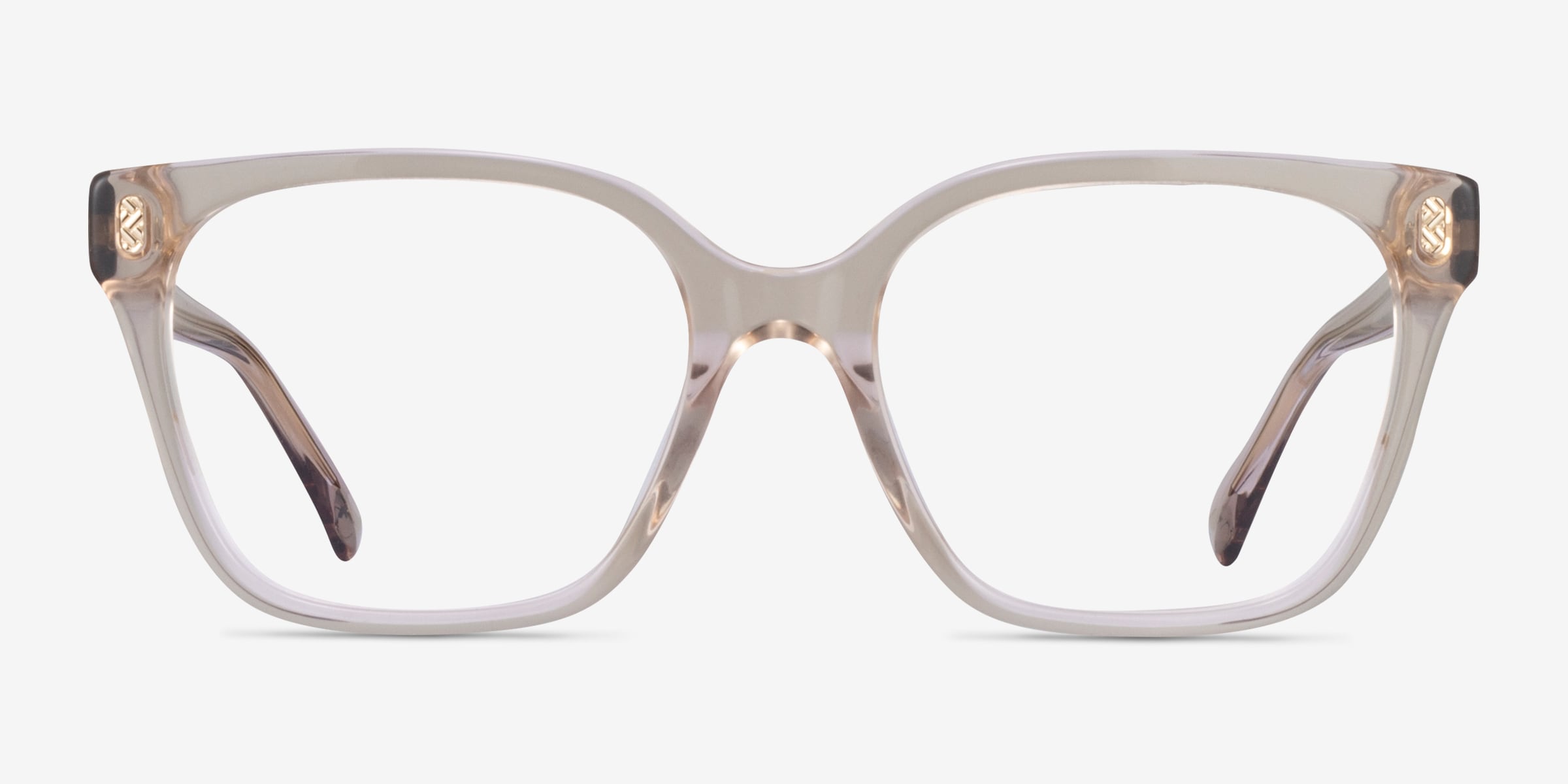 Ralph Lauren RA7158U Clear Brown Square Frame Eyeglasses Ralph RA7158U - Square Clear Brown Frame Eyeglasses  main image 3