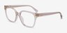 Ralph RA7158U Clear Brown AcetateEyeglass Frames from EyeBuyDirect, Angle View
