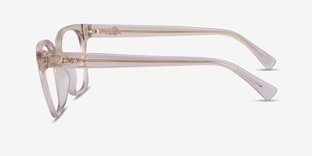 Ralph RA7158U Clear Brown AcetateEyeglass Frames from EyeBuyDirect, Side View