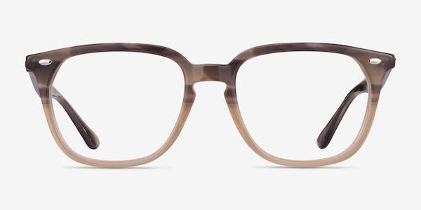 Ray-Ban RB4362V Striped Brown Plastic Eyeglass Frames