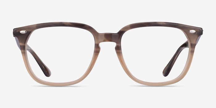 Ray-Ban RB4362V Striped Brown Plastic Eyeglass Frames from EyeBuyDirect