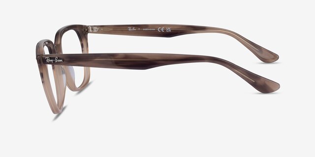 Ray-Ban RB4362V Striped Brown PlasticEyeglass Frames from EyeBuyDirect, Side View