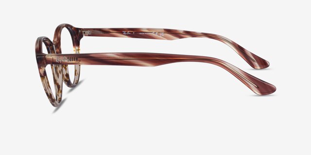 Ray-Ban RB5361 Striped Tortoise AcetateEyeglass Frames from EyeBuyDirect, Side View