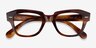 Ray-Ban RB5486 Striped Brown AcetateEyeglass Frames from EyeBuyDirect, Closed View