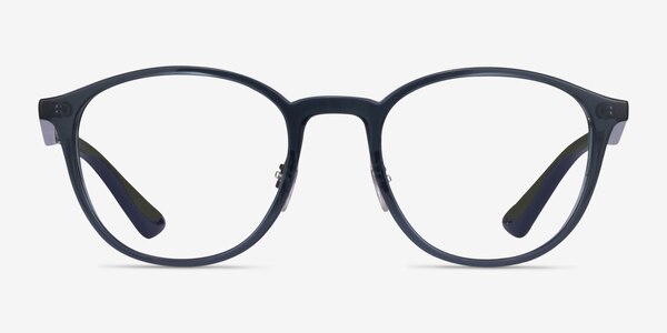 Ray-Ban RB7156 Matte Transparent Blue Plastic Eyeglass Frames