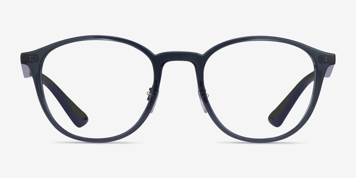 Ray-Ban RB7156 Matte Transparent Blue Plastic Eyeglass Frames from EyeBuyDirect