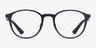 Ray-Ban RB7156 Matte Transparent Blue PlasticEyeglass Frames from EyeBuyDirect, Front View