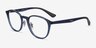 Ray-Ban RB7156 Matte Transparent Blue PlasticEyeglass Frames from EyeBuyDirect, Angle View
