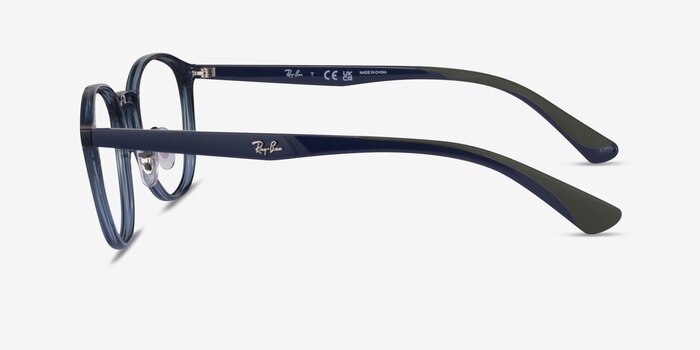 Ray-Ban RB7156 Matte Transparent Blue Plastique Montures de lunettes de vue d'EyeBuyDirect