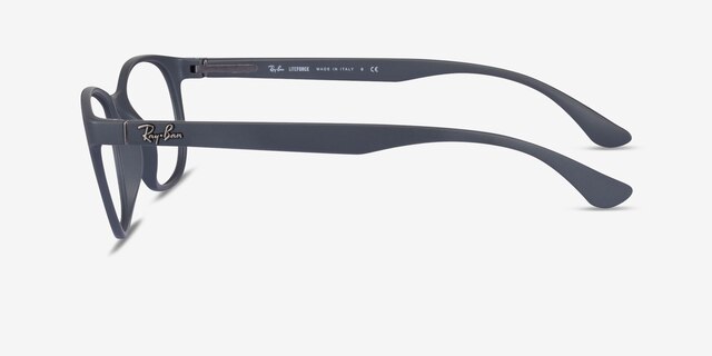 Ray-Ban RB7183 Liteforce Matte Gray PlasticEyeglass Frames from EyeBuyDirect, Side View