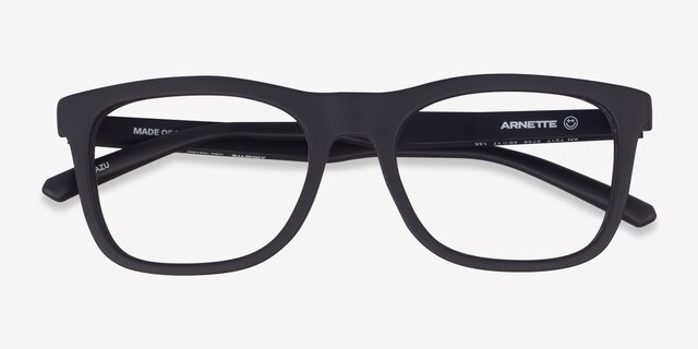 ARNETTE Namazu Matte Black Eco-friendlyEyeglass Frames from EyeBuyDirect, Closed View