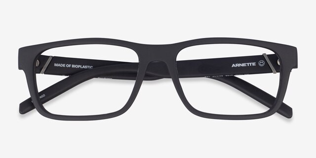 ARNETTE Flamengo Matte Black Eco-friendlyEyeglass Frames from EyeBuyDirect, Closed View