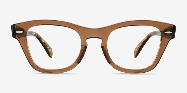 Ray-Ban RB0707V Transparent Brown PlasticEyeglass Frames from EyeBuyDirect, Front View