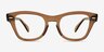 Ray-Ban RB0707V Transparent Brown PlasticEyeglass Frames from EyeBuyDirect, Front View
