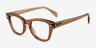 Ray-Ban RB0707V Transparent Brown PlasticEyeglass Frames from EyeBuyDirect, Angle View