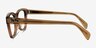 Ray-Ban RB0707V Transparent Brown PlasticEyeglass Frames from EyeBuyDirect, Side View